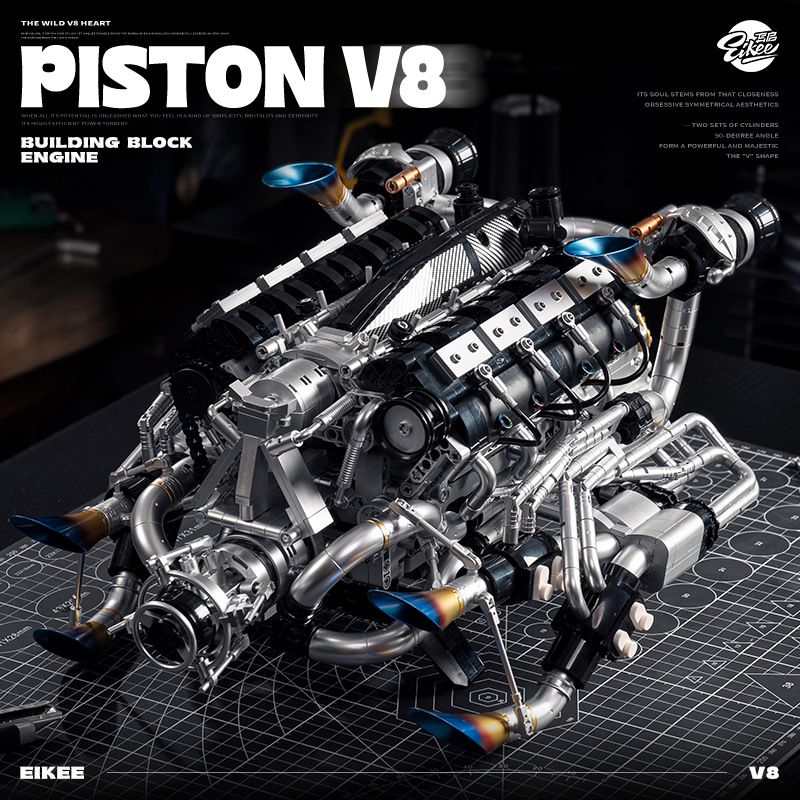 Technical Supercar V8 Engine B - Model Kit Engine V8 review and price