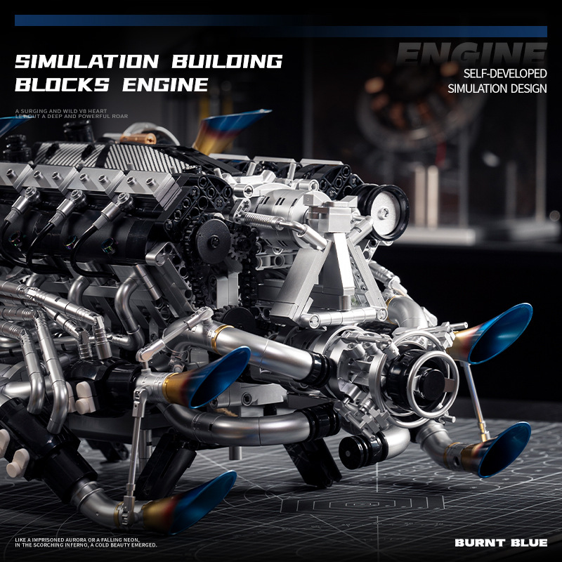 Technical Supercar V8 Engine B - Model Kit Engine V8 review and price