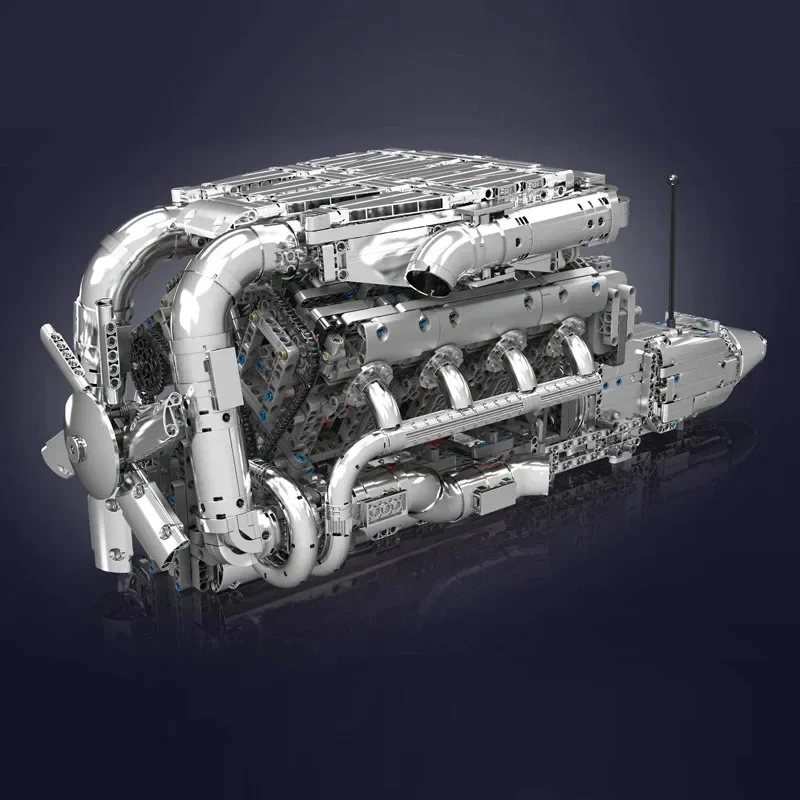 Mould King 10168 V8 Twin Turbo - Model Kit Engine V8 review and price