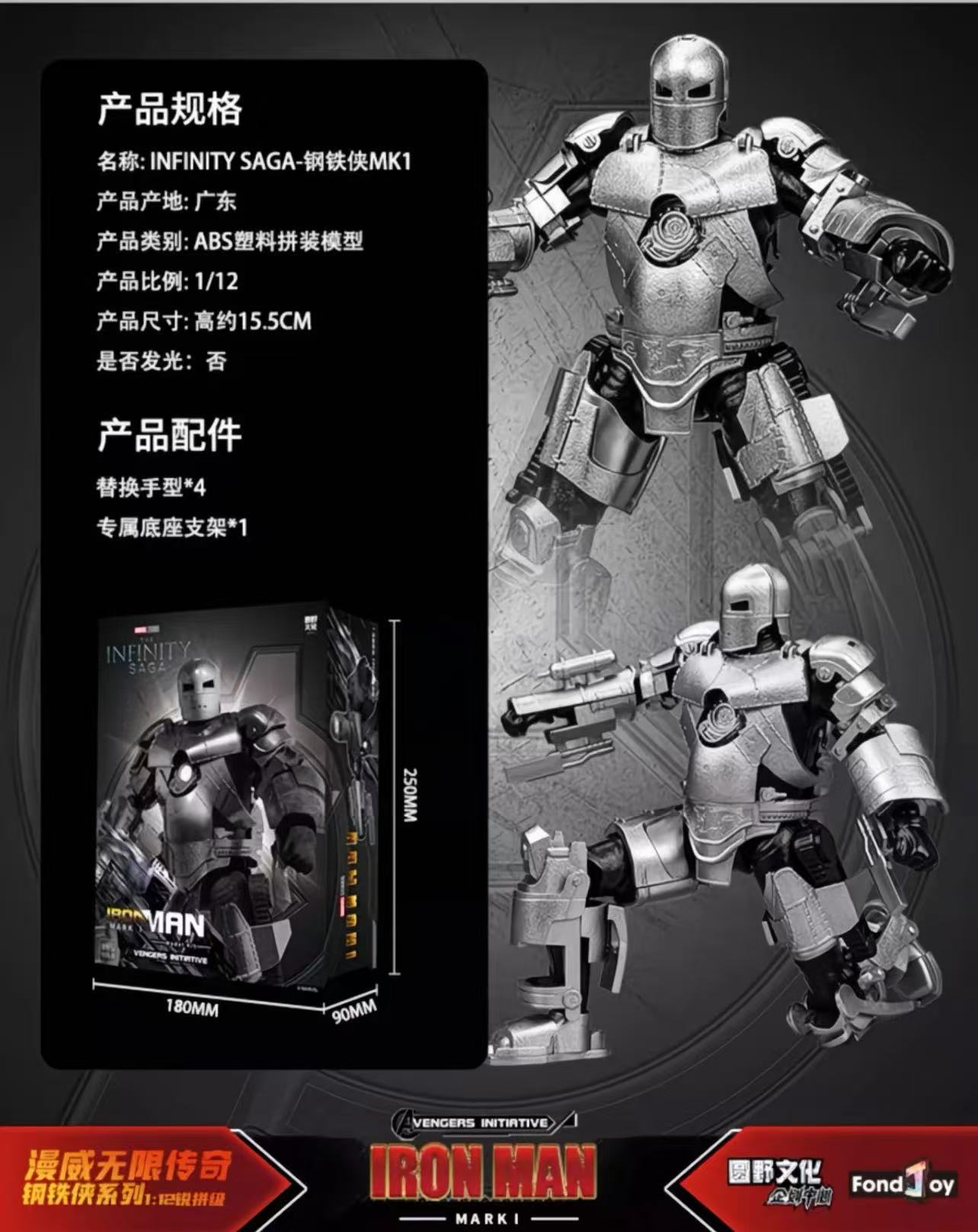 Original Fondjoy 1/12 Iron Man - Model Kit Iron Sickle review and price
