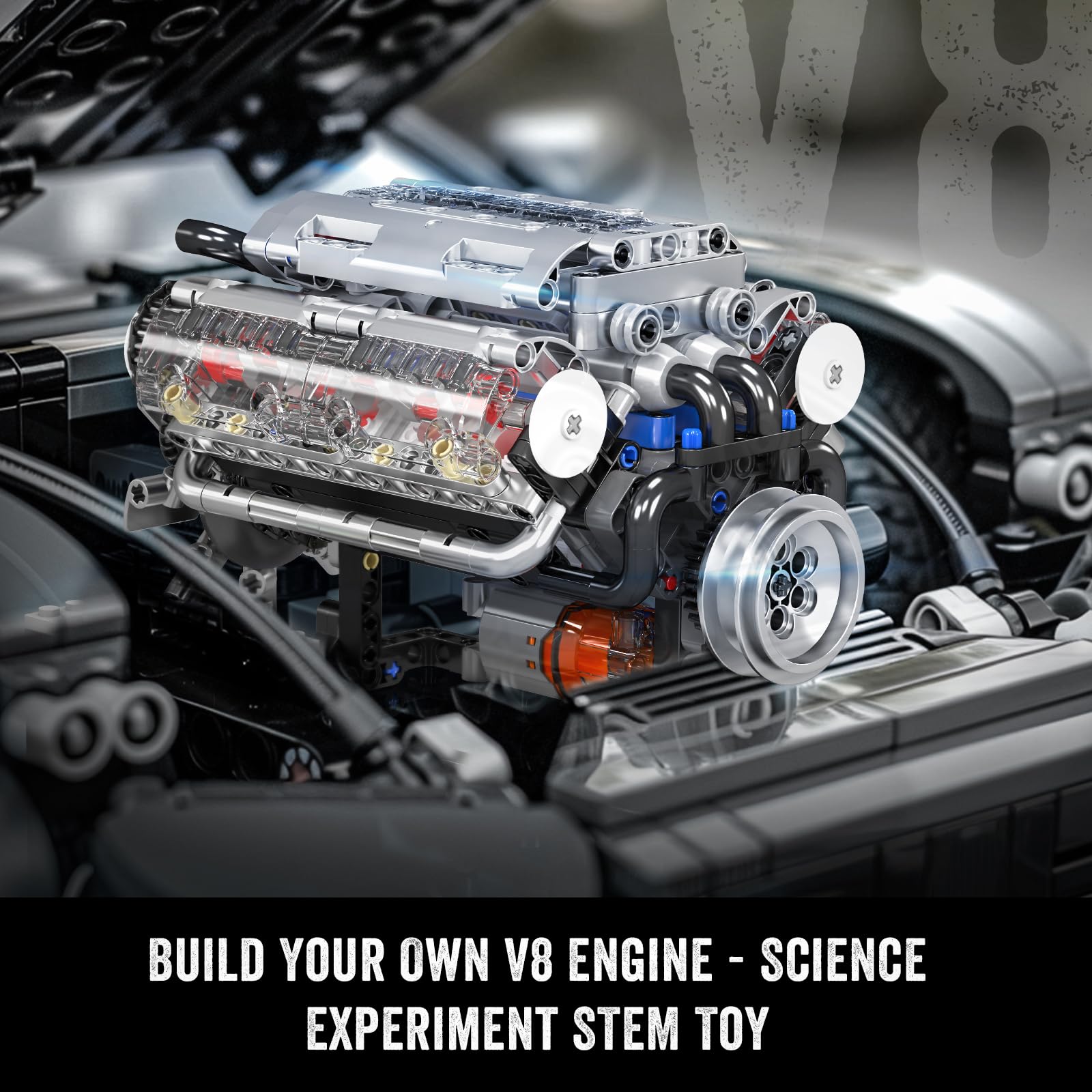 Mould King 10088 V8 Engine Bui - Model Kit Engine V8 review and price