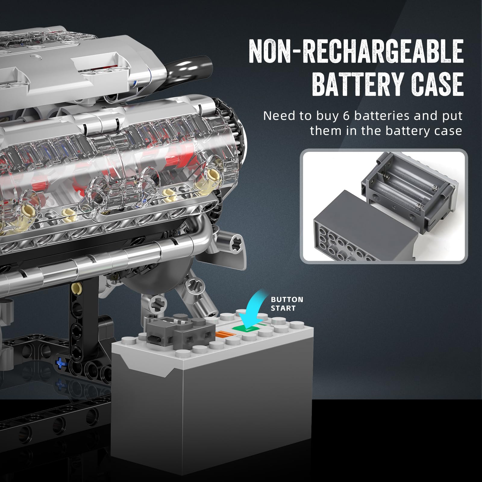 Mould King 10088 V8 Engine Bui - Model Kit Engine V8 review and price
