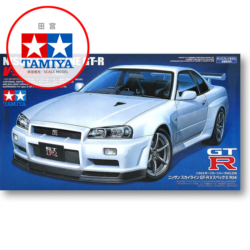 Static assembly car model Tami - Model Kit R34 review and price