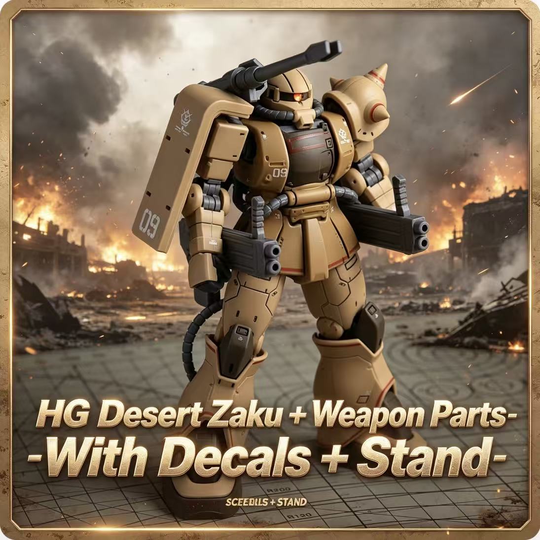 019HG Desert Color Zaku Assemb - Model Kit Escaflowne review and price